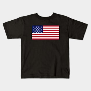 American USA Flag Stickers Kids T-Shirt